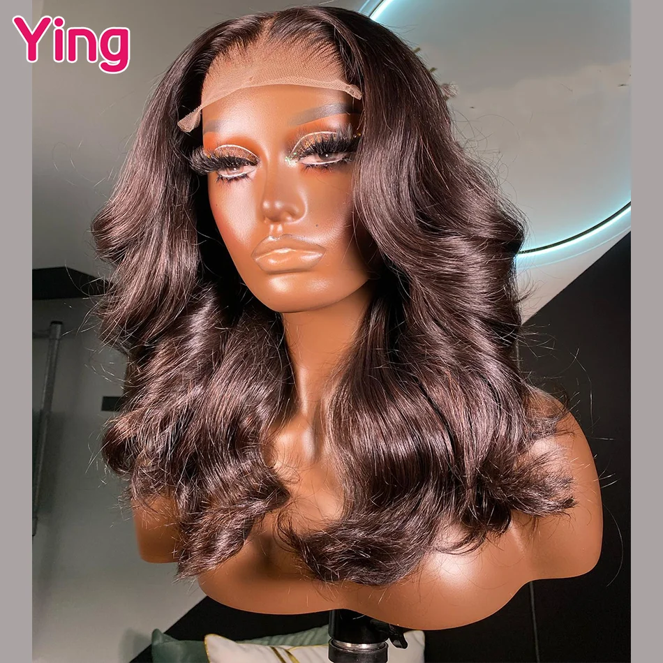 

Ying Brazilian 34 Inches 12A 200% Chocolate Brown #4 Colored Body Wave 13x4 Wear To Go Glueless 13x6 Lace Front Wig PrePlucked