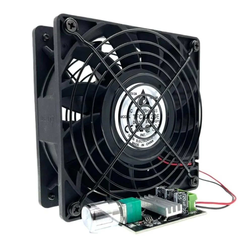 Ventola Di Raffreddamento Silenziosa 120x120x38mm, 24V 0,40A, 3200 RPM, 120 CFM, Per CPU E Case Computer