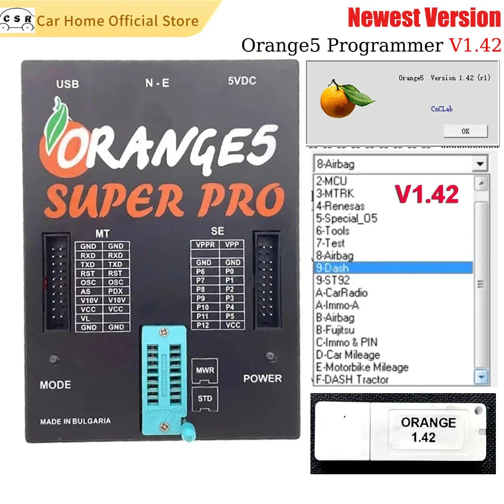 Программатор Orange5 V1.42 с полной активацией, обновленный оранжевый программатор 5 V1.42, профессиональное устройство программирования ECU, с полной авторизацией