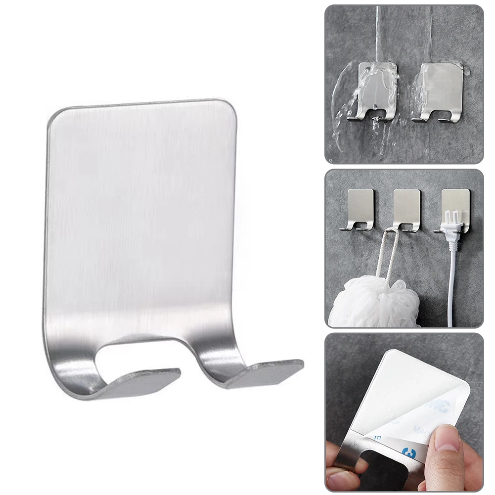 4pcs Stainless Steel Shelf Razor Stand Wall Razor Holder Shower