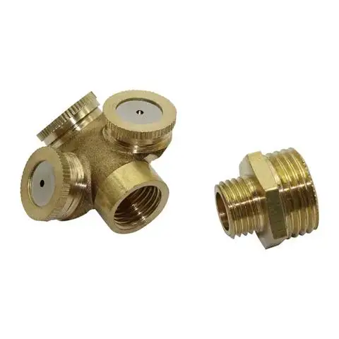 

Brass Garden Sprinklers Watering Irrigation Fitting Greenhouse Agriculture Tools Adjustable 3 Hole Spray Misting Nozzle 1 Pc