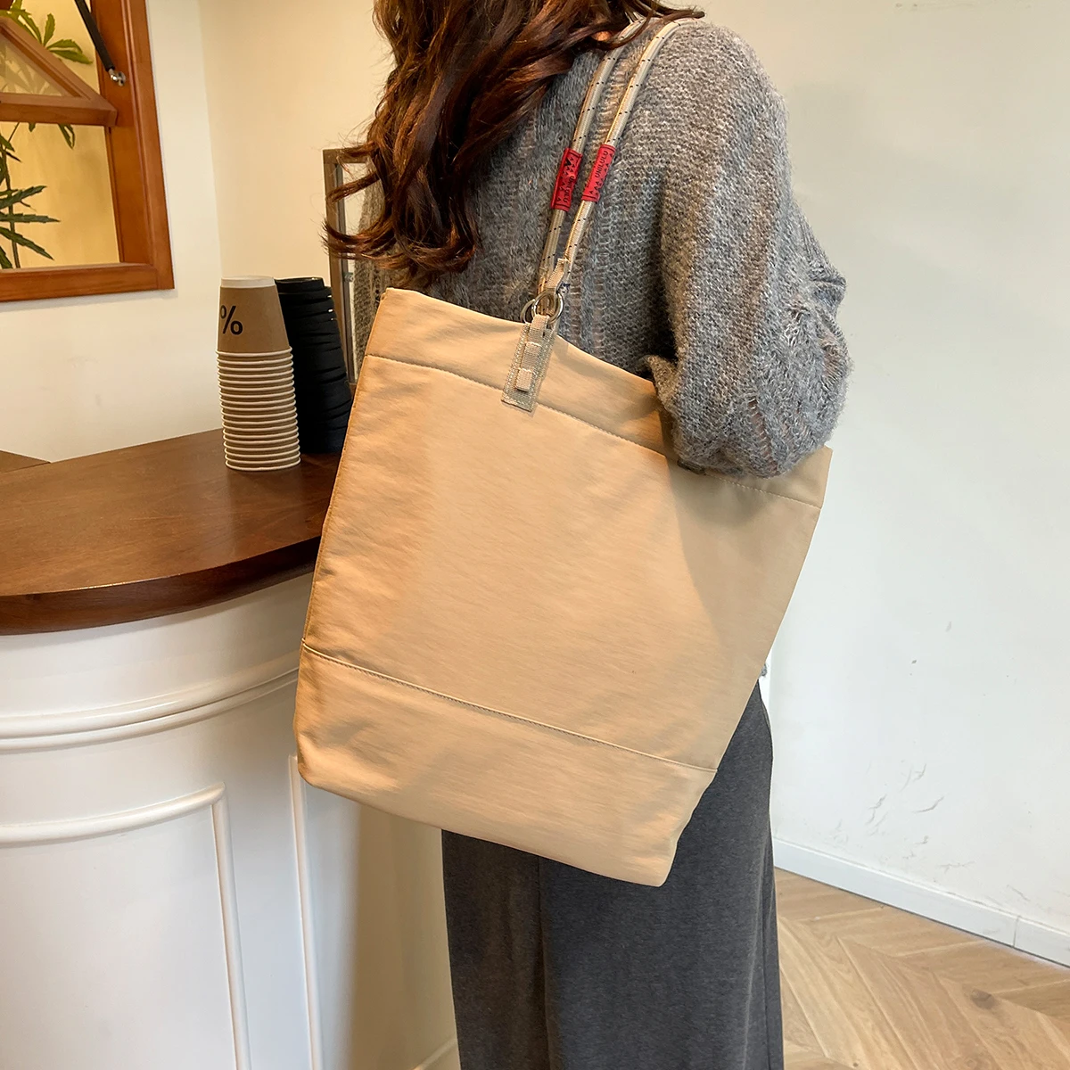 Large Capacity Tote Bag Women's Crossbody Bag Shoulder Bag 2025 New Casual Japanese Style Fabric Bag Handbag Messenger Bag for Work and School