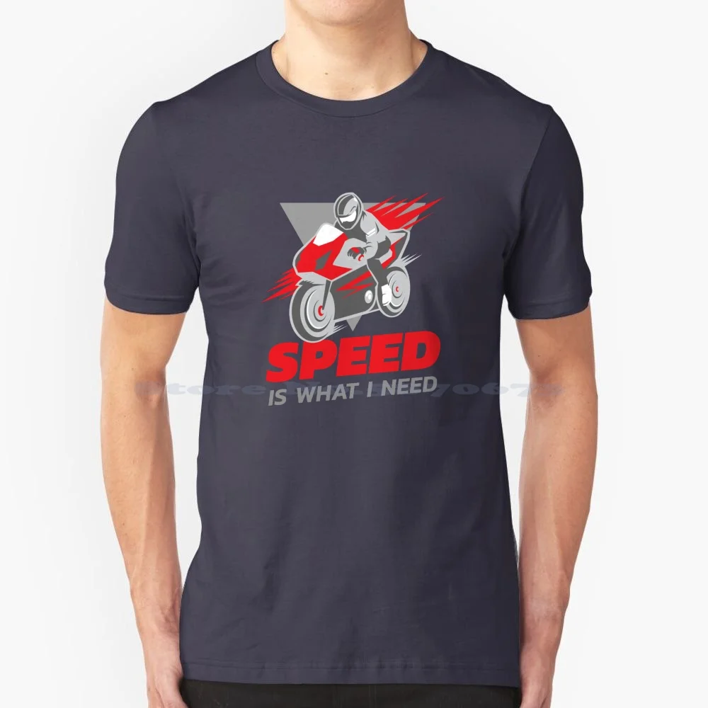 Speed È Quello Di Cui Ho Bisogno Maglietta 100% Cotone Tee Speed È Quello Di Cui Ho Bisogno Biker Bike Racing Racing Bike Riding Bike Bisogno Di Veloc