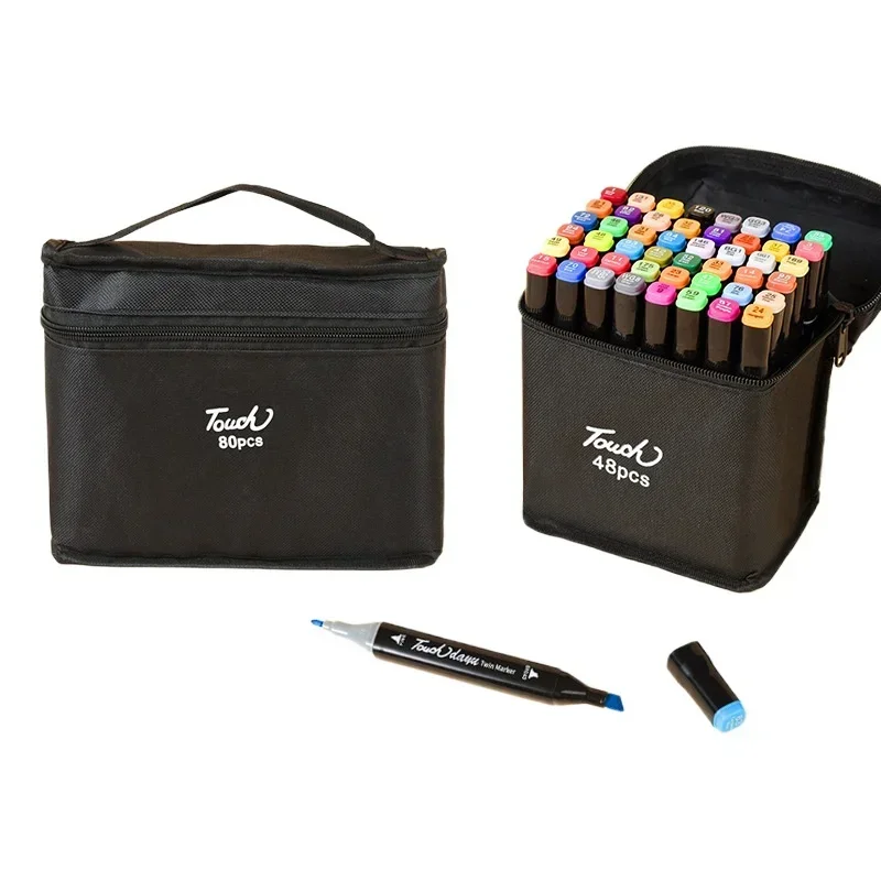 60/80 Colors Alcohol Markers, Dual Tip Art Watercolor Pen for Kids & Adult Drawing Markers for Artists Paint Markers Pen