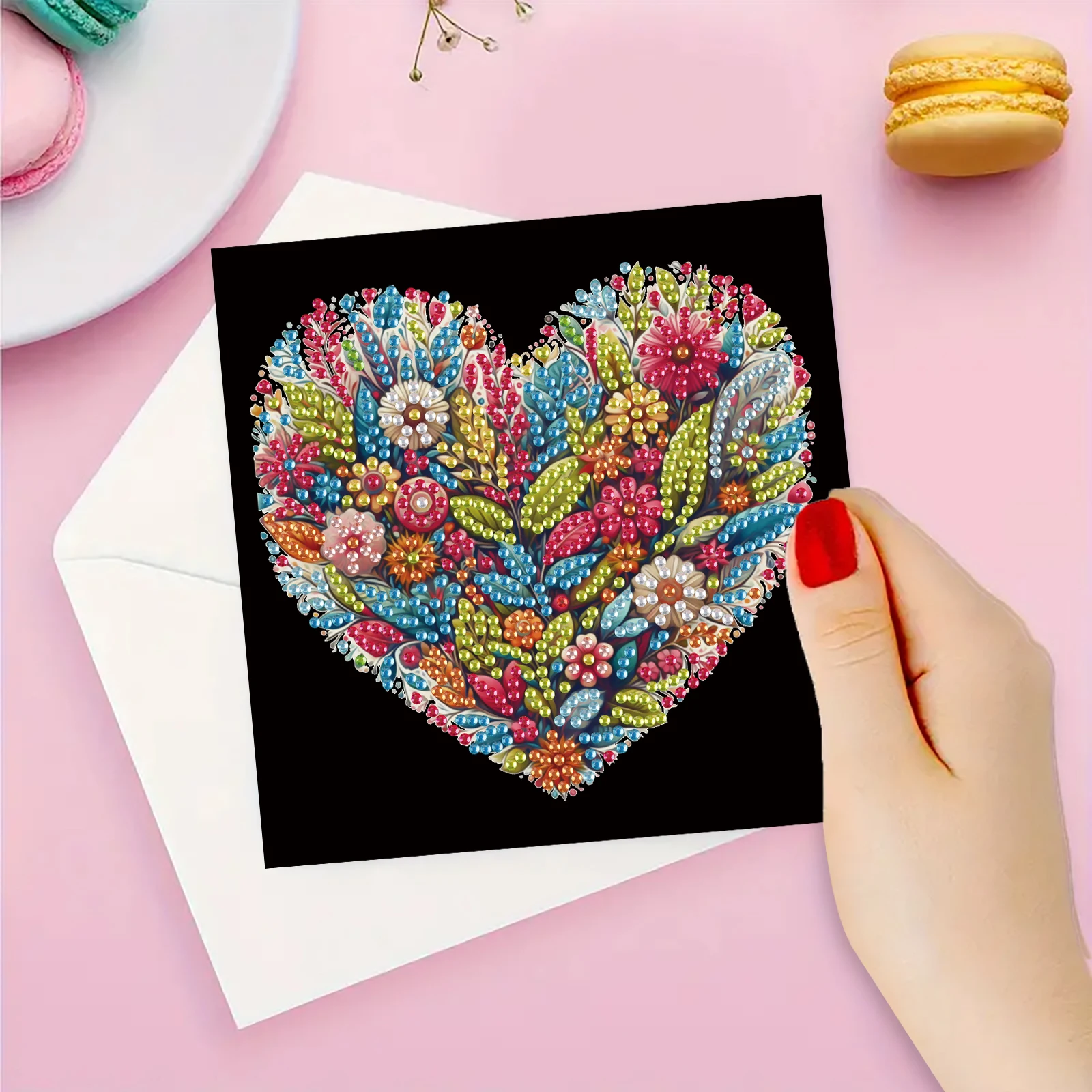 JISHSHAY 6 PCS Diamond Painting Carte De Voeux Peinture Diamant Carte