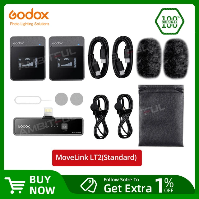 Godox MoveLink M2 Système de microphone numérique sans fil compact