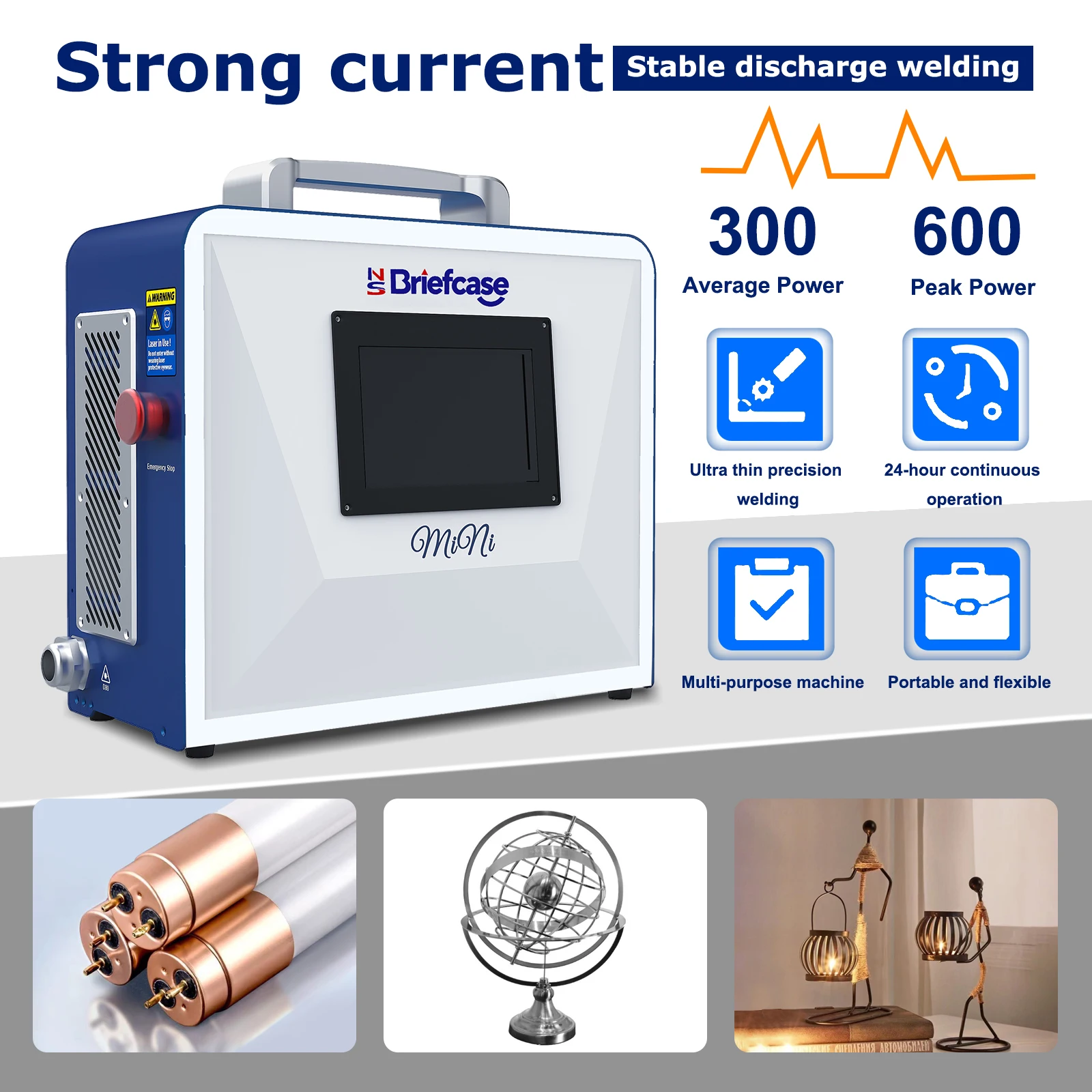 300W-600W QCW Fiber Laser Welding Machine 0.3-1.5MM Thin Plate Welding Laser Spot Welding Machine DIY Welder for Lamps Jewelry
