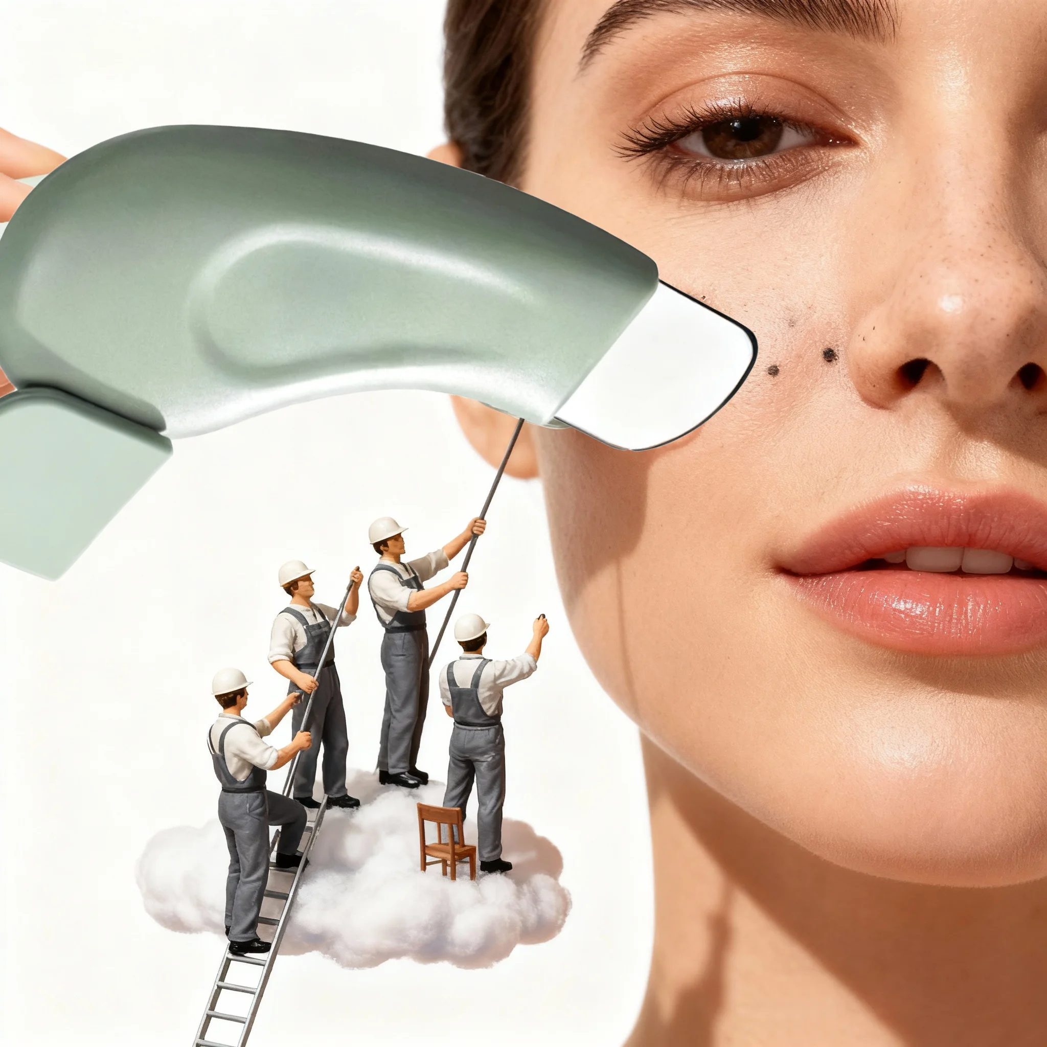 Skin Scrubber Deep Cleansing Blackhead Whitehead Removal Tool for Face Skin Pore Cleaner Skin Care Beauty Tool Facial Scraper