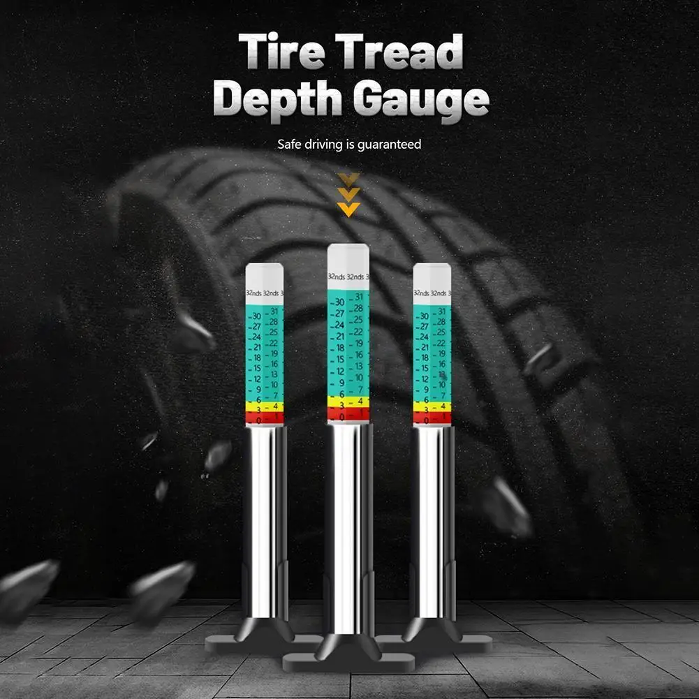 25mm Car Wheel Tyre Cylindrical Measuring Ruler Digital Tire Tread Pattern Depth Gauge Meter Automobile Repair Tool 6