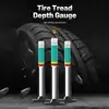 25mm Car Wheel Tyre Cylindrical Measuring Ruler Digital Tire Tread Pattern Depth Gauge Meter Automobile Repair Tool 6