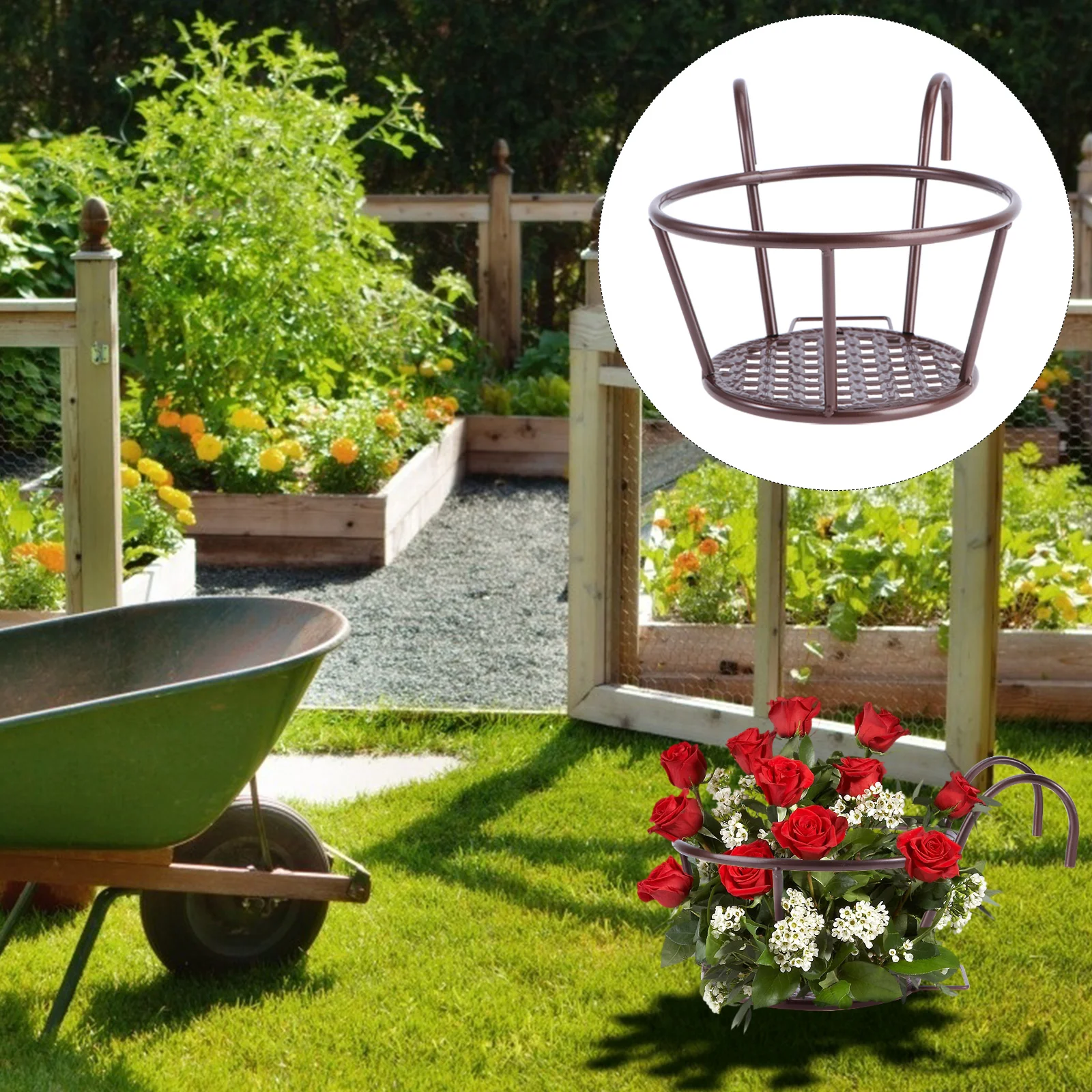 

Plastic Containers Plant Stand Flowerpot Wrought Iron Bonsai Hanging Basket Bracket