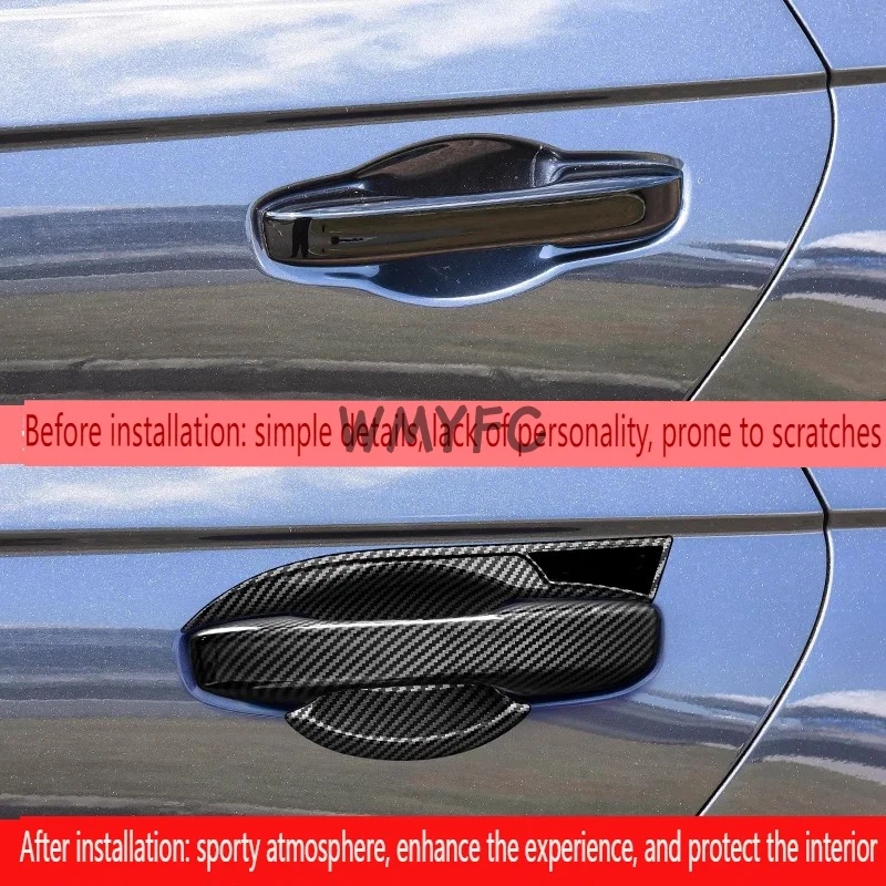 For Honda 11th Generation Accord ABS Front Rear Car Exterior Door Handle Protective Cover Bowl Cup Frame Trim