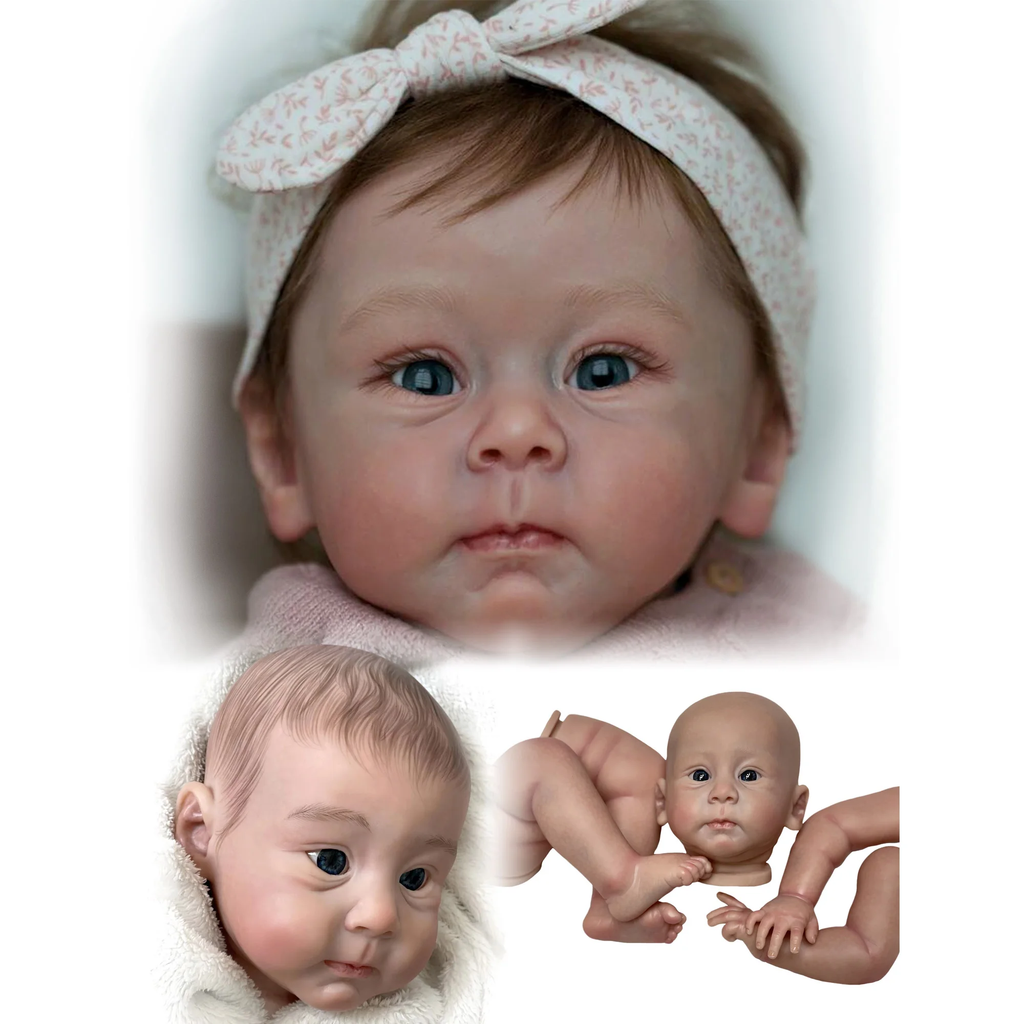55CM Huxley Reborn Kits Realistic Painted Blank Vinyl Doll Kit