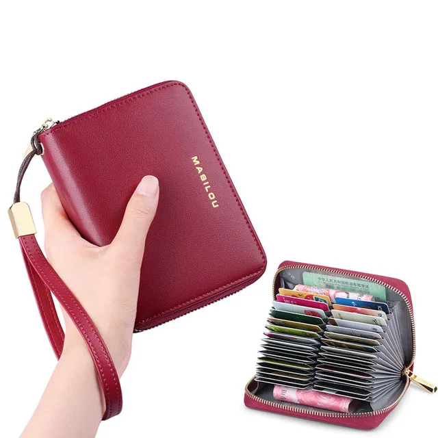 Women's Long Zipper Wallet Genuine Leather Wallets for Women RFID Blocking Clutch Bag Credit Card Holder Bag Purses Wallet Men 