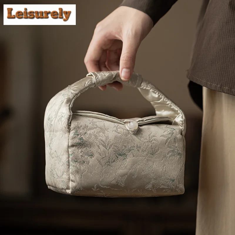 Woven Cotton Anti-collision Tea Cozies Vintage Insulated Teapot Tea Cozy for Teapot Portable Bag Travel Tea Set Bag Cafes Craft