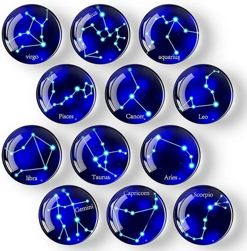 

12 шт., 3d-магниты со знаками Зодиака для украшения холодильника