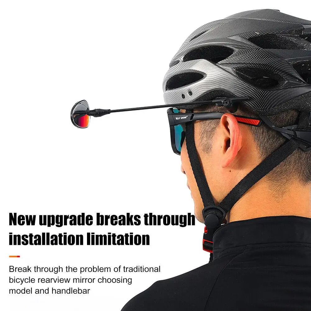 Description Picture 2 of itemBike Helmet Rearview Mirror 360 Degree Adjustable Wide Angle Lightweight Bike Riding Mirror Bicycle Rearview Mirrors Accessories