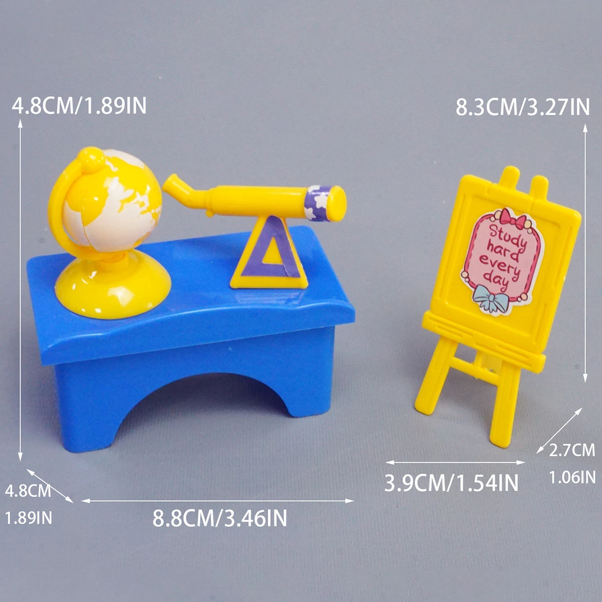 Forest Family 1/12 Podium Children Toys for Girl Blackboard Miniature Tables And Chairs Classroom Games Room Furniture Hobbies 6