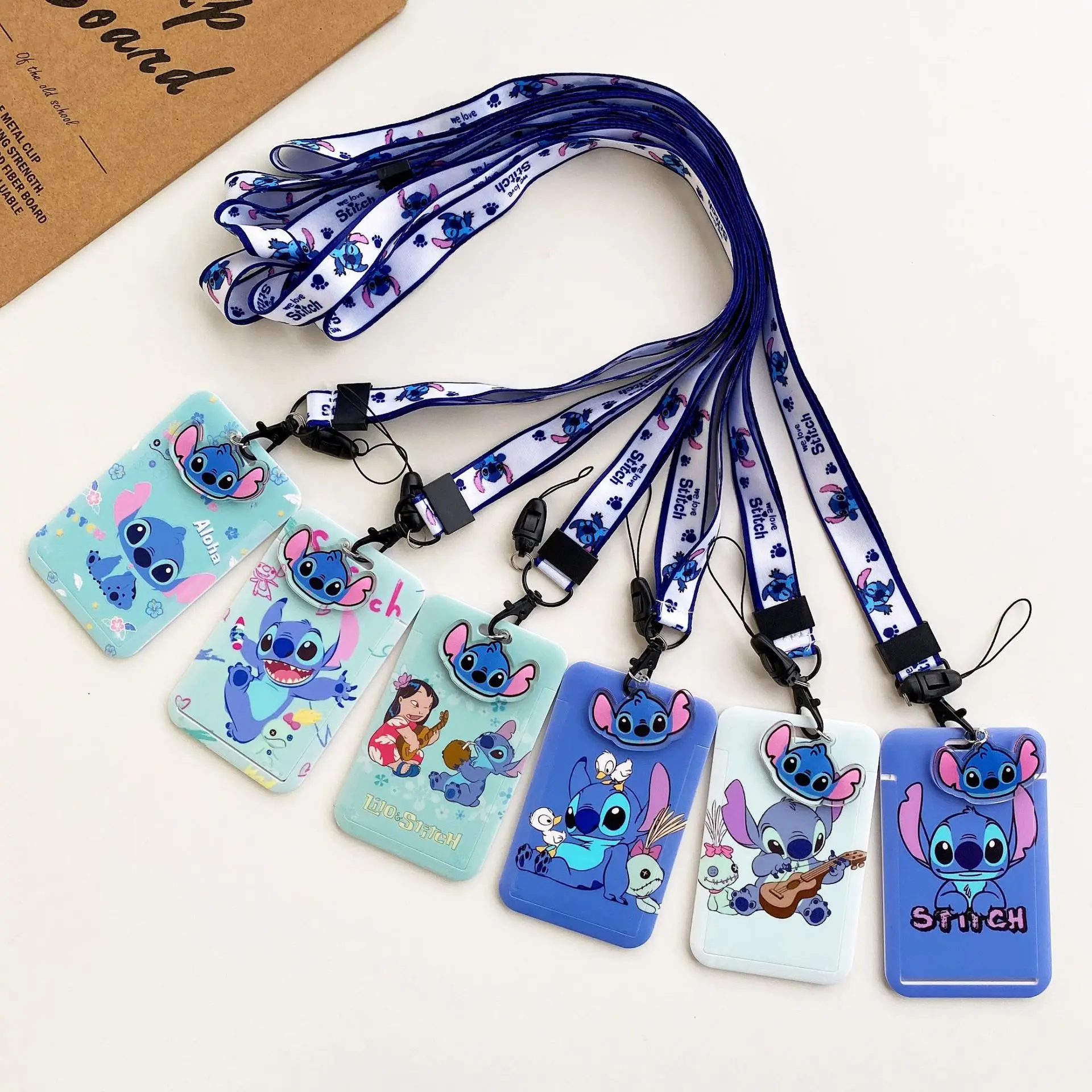 Disney-Stitch-ID-Badge-Holder-Lanyards-Pendant-Lovely-Girls-Lilo-Door ...