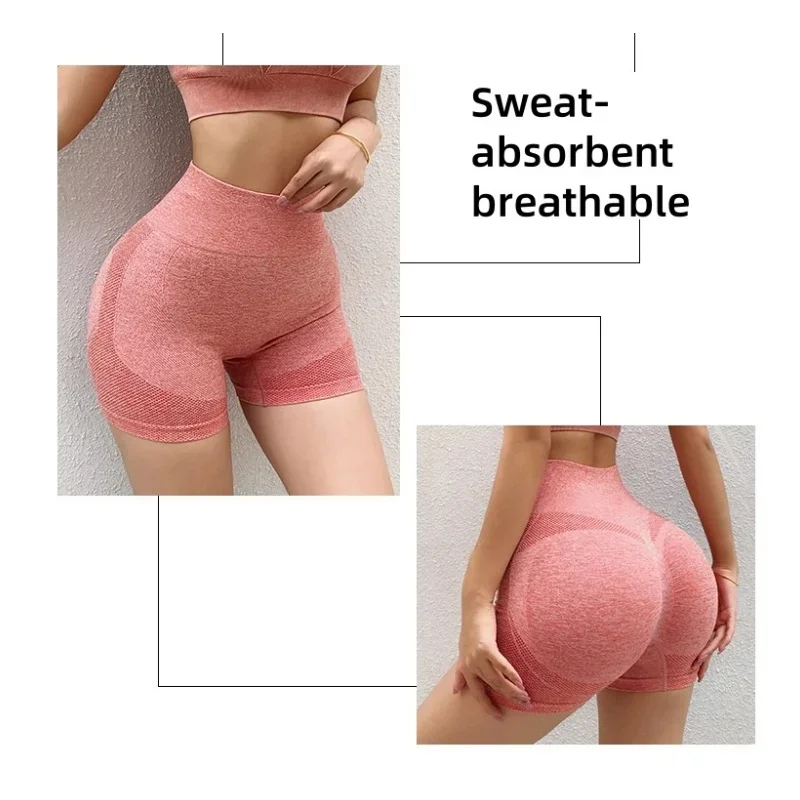 Sports Shorts Running Shorts Yoga Shorts Sports Leggings Sports Pants Yoga Leggings Workout Shorts Seamless Shorts Fitness Leggings Yoga Shorts Sports High Waist Breathable Stretch Peach Hip Lifting Leggings Quick Dry Fitness Pants Tight Abdomen Gym Short