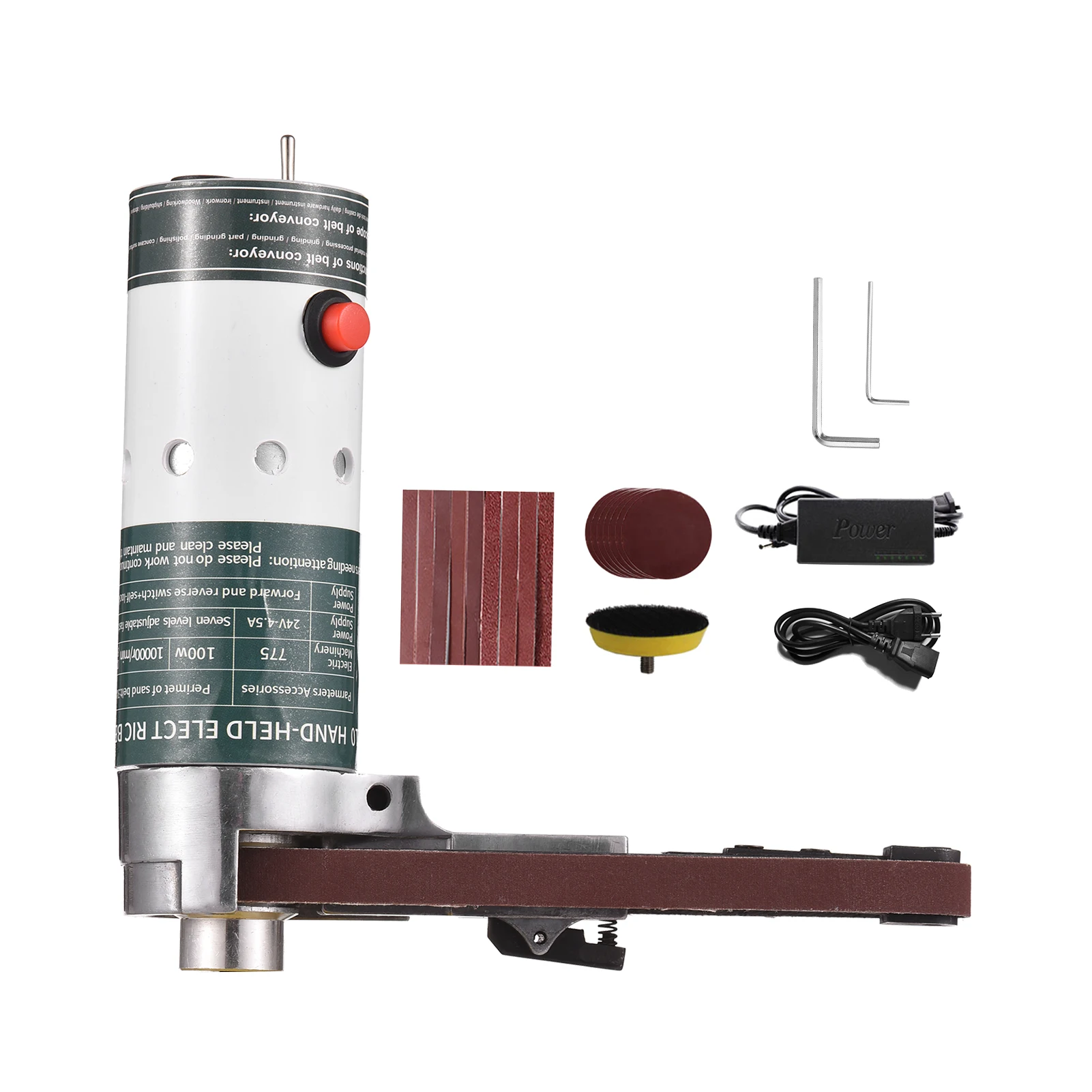 Angle Grinder Electric Belt Sander DIY Mini Grinder 10000/min Small Hand-held Machine 9pcs Sanding Belt Woodworking electric grinder electric sander belt sander