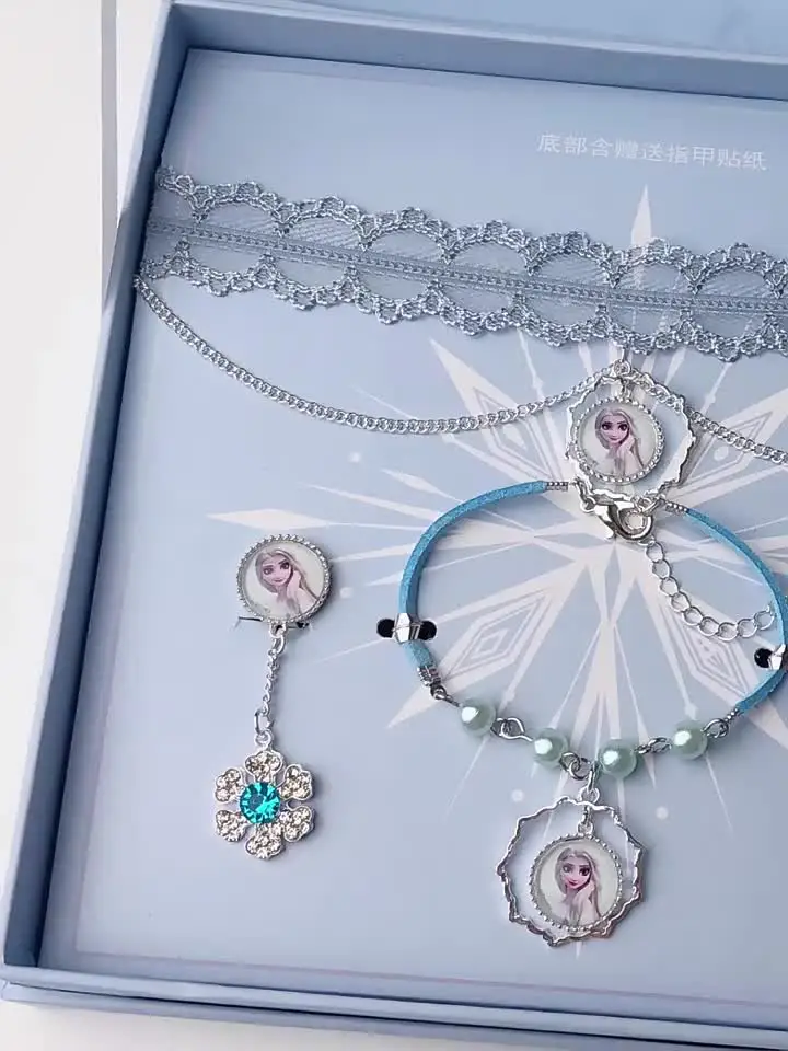 Set Gioielli Principessa Frozen Per Bambine - Borsa Peluche Con Accessori | Regalo Compleanno - Foto 10