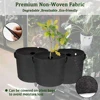 10pcs Non-Woven Degradable Fabric Tree Mulch Ring  Protector Mat Reusable Weed Barrier for Control Root Protection 5