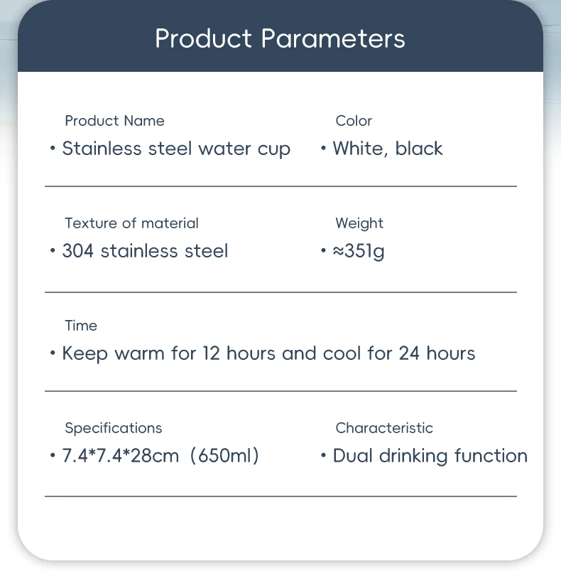 ESLNF 650 ml Fahrrad 304 Edelstahl Wasserflasche Radfahren Thermosflasche Halten Sie heiß und kalt Sport Wasserbecher Wasserkocher – Detail 2