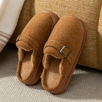 Winter Women's Indoor Slippers Warm Soft Soled Comfortable Outdoor Non Slip Suitable for Couples FashionBedroom Home Shoes 1