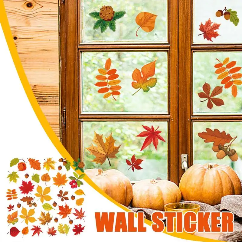 

Fall Window Clings Autumn Window Clings for Glass Autumn Clings for Windows Fall Window Stickers Thanksgiving Autumn Home Office