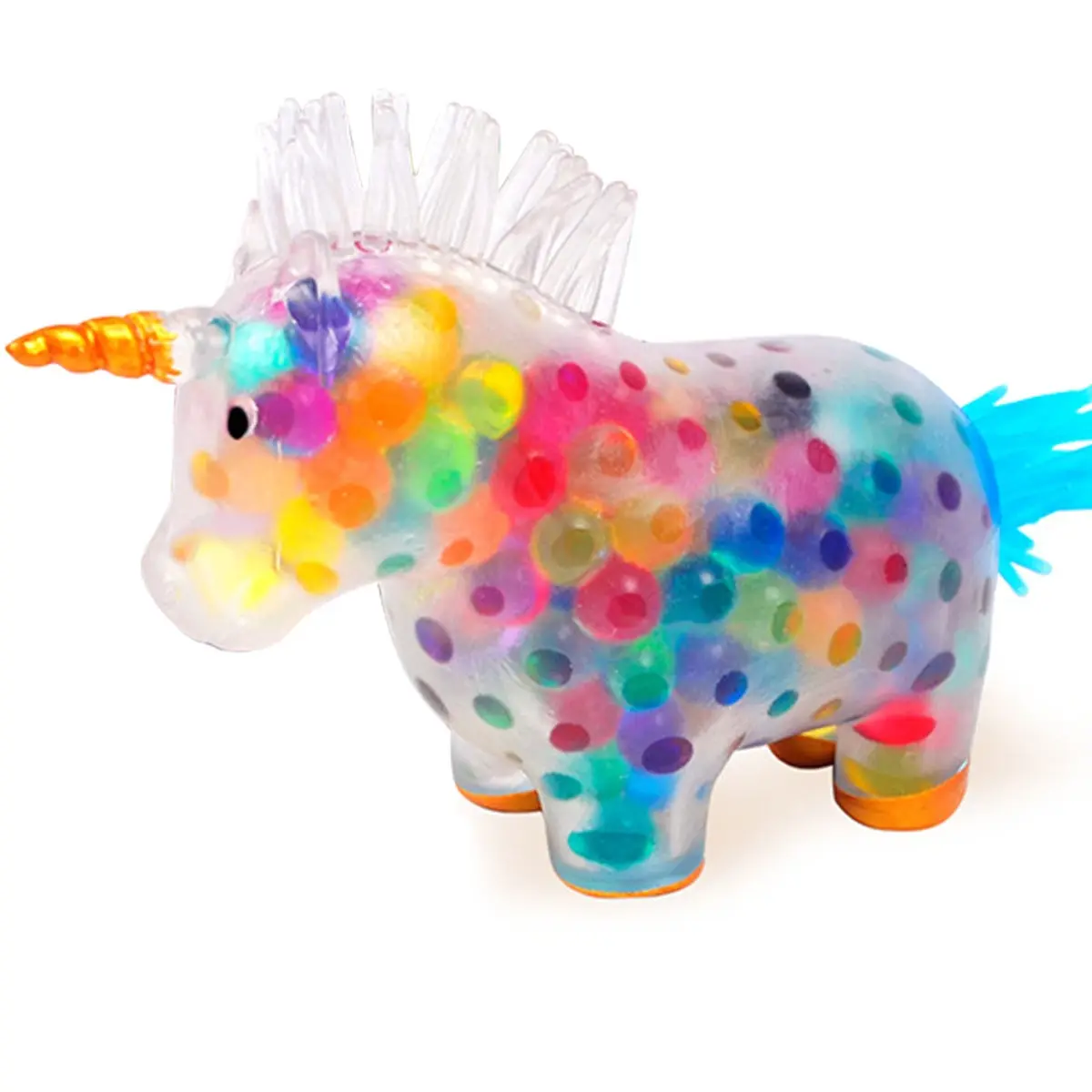 Unicórnio estresse e ansiedade alívio Fidget bola brinquedo, Estresse e ansiedade alívio bola, Gel colorido, Z30