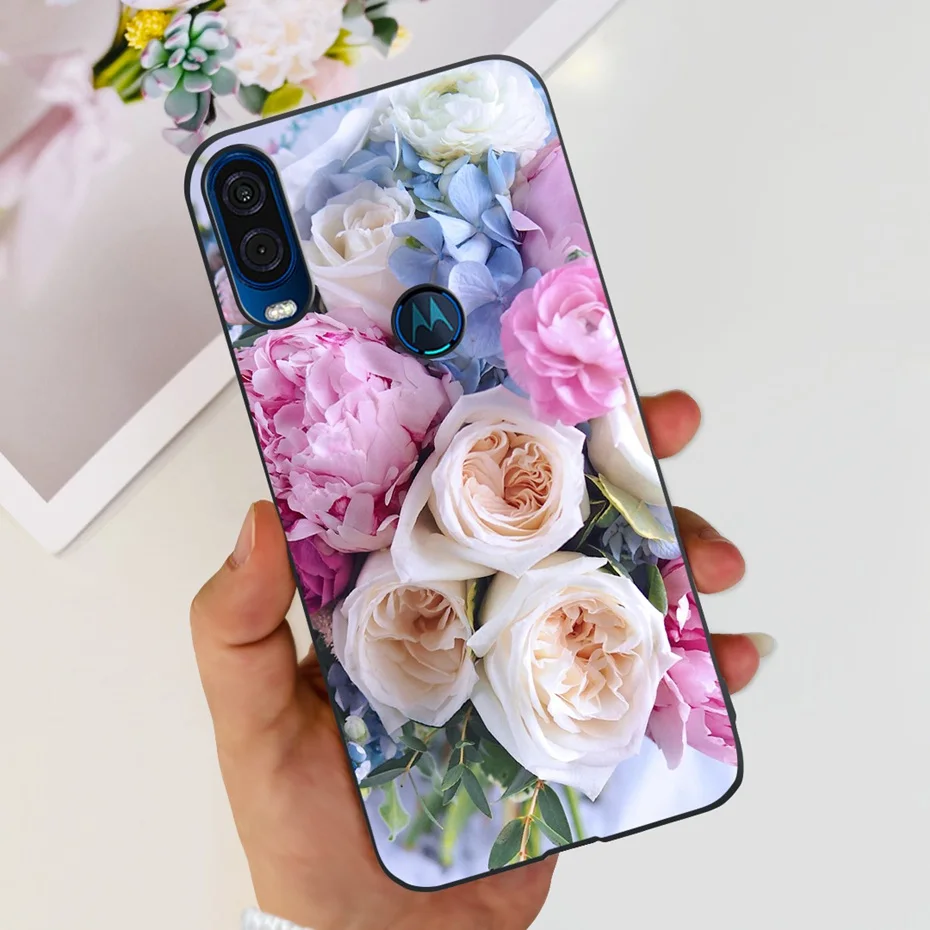 Cute Flower Cat Painted Soft Silicone Phone Case Cover