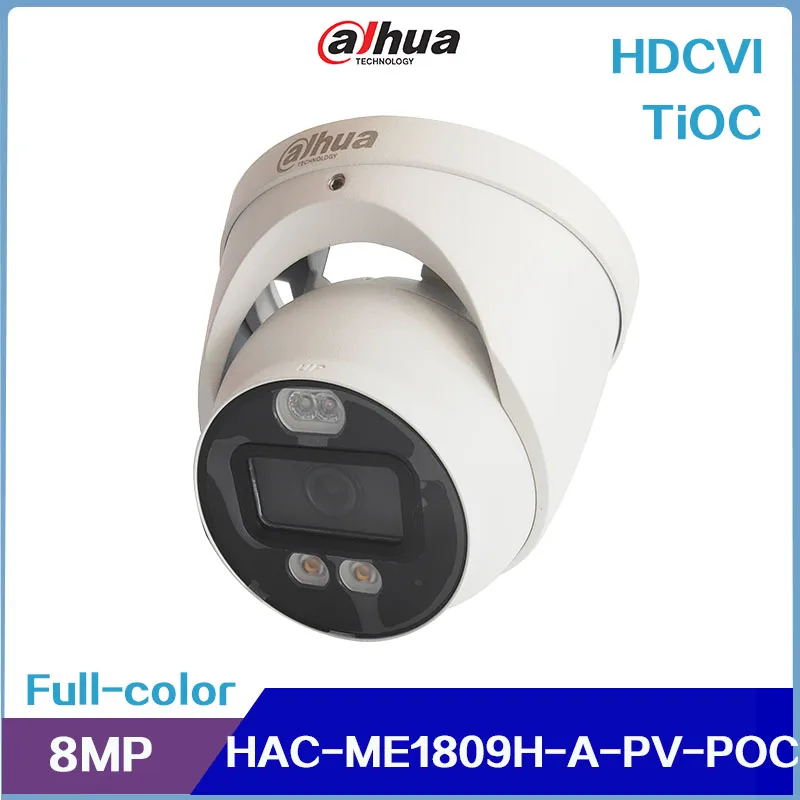 Hac-Me1809H-A-Pv-Poc Dahua 4K Hdcvi Full-Color Active Deterrente Supporto Per Fotocamera A Bulbo Oculare Fisso Alimentazione Di Poc (Solo Cvi)