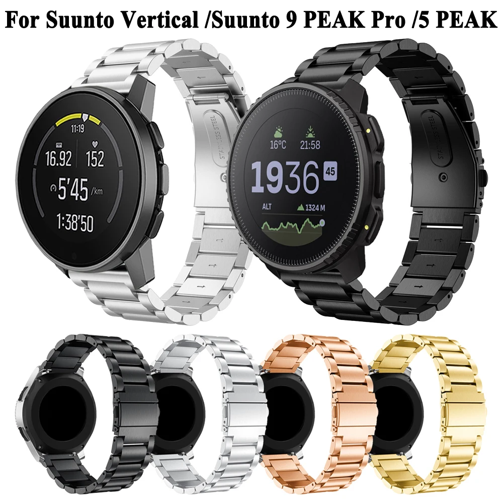 

22MM Stainless Steel Strap Compatible With Suunto Vertical Replacement Metal Watch Band For Suunto 9 Peak Pro,5 Peak Bracelet