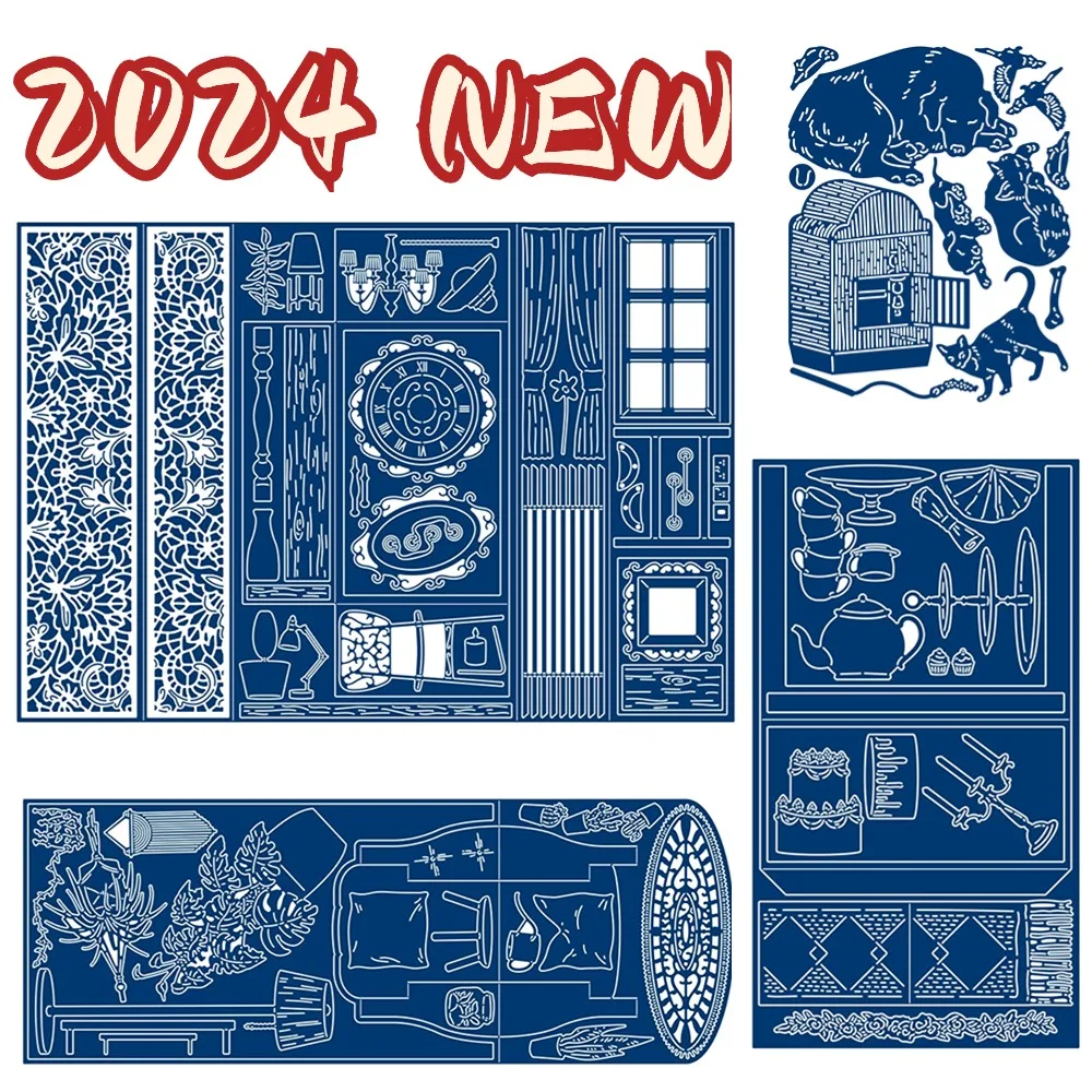 

Вырубные штампы для вырезания карт, Новое поступление 2024, формы «сделай сам», скрапбукинг, пайетка, бумажные изделия, шаблон, украшение ручной работы