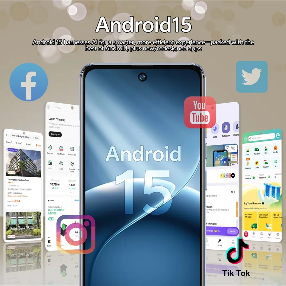 K-Touch Cheap C26 Ultra 7.3HD Mobile Phones 22G+2TB Smartphone 8000mAh Cell Phone 5G Dual SIM Android 15 16+48MP Camera Cellphones