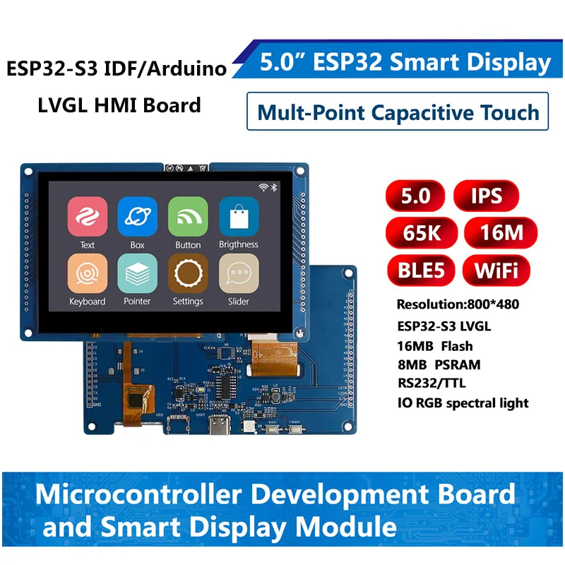 Scheda Di Sviluppo ESP32-S3 Con Display Touch TFT 4,3” – WiFi E Bluetooth Per IoT