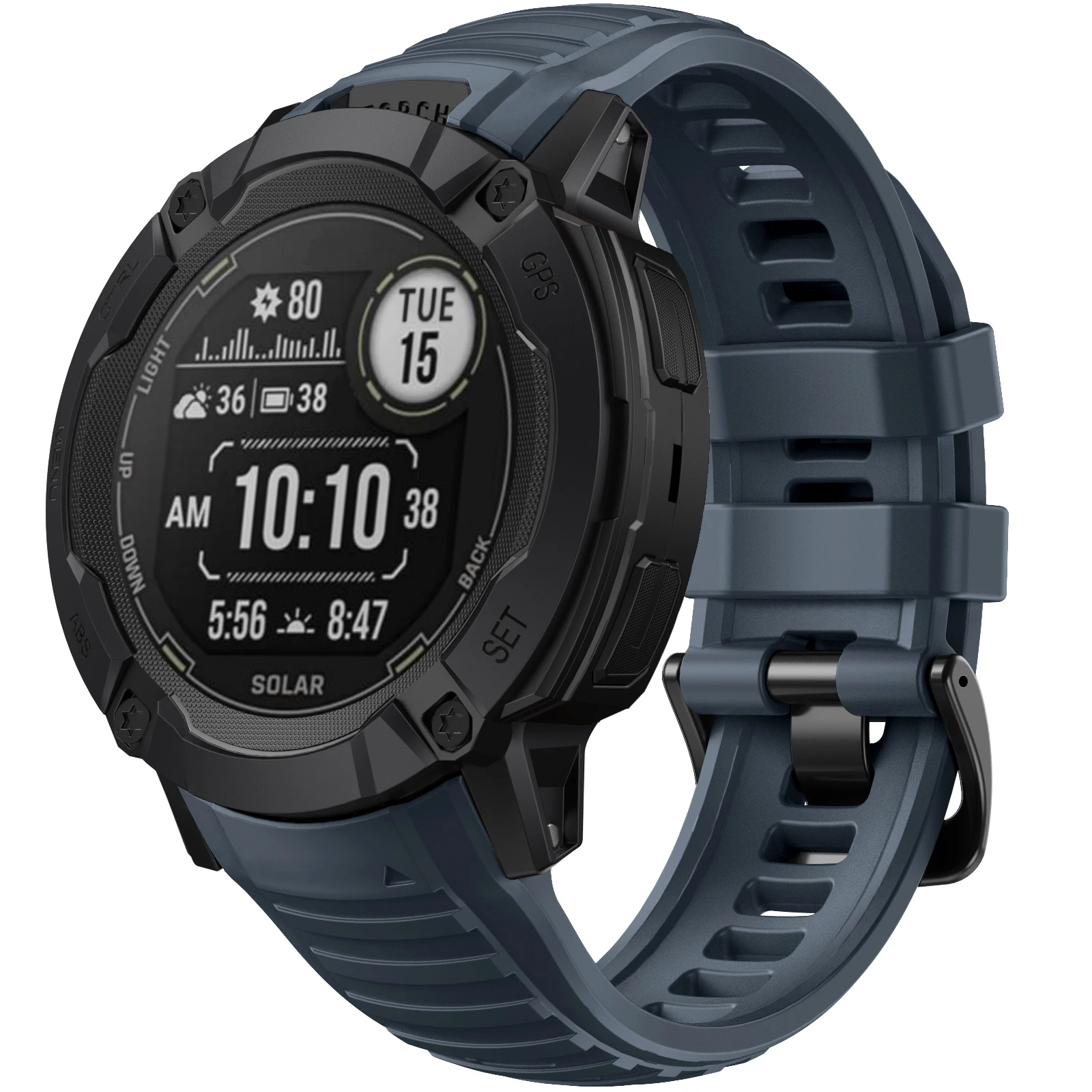 ANBEST 26 mm Armband für Garmin Instinct 2X Solar-Silikonband für Instinct 2X Solar Tactical Edition Ersatzarmband – Detail 2