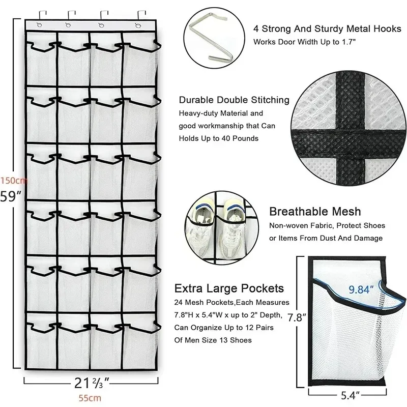 Over-Door Hanging Shoe Organizer 6