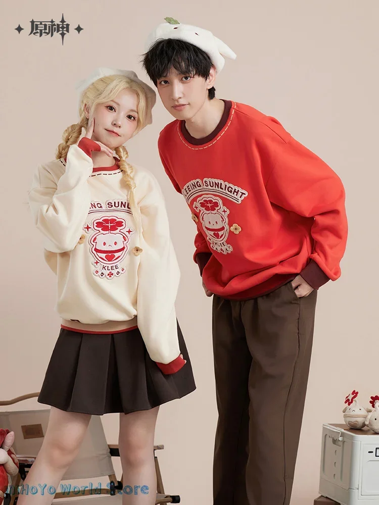 

Klee Hoodies MiHoYo Official Genuine Genshin Impact Klee Theme Impression Series Red Hoodies Doujin Klee Cute Top Birthday Gifts