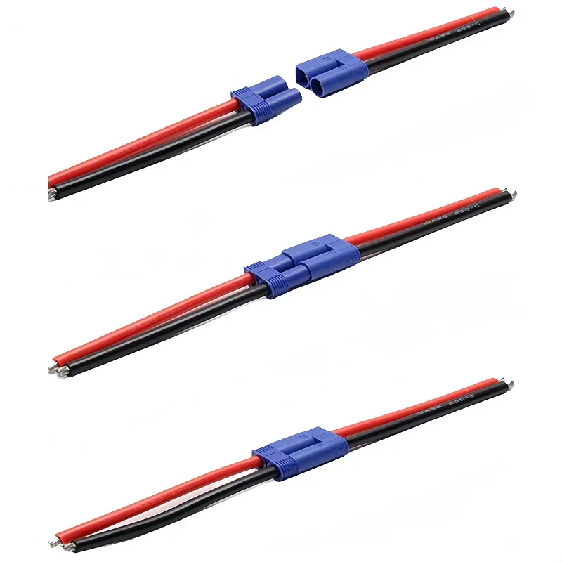 10cm RC vehicle and ship model battery ESC connection cable XT30 XT60 XT90 T EC2 EC3 EC5 EC8 male/female plug 4