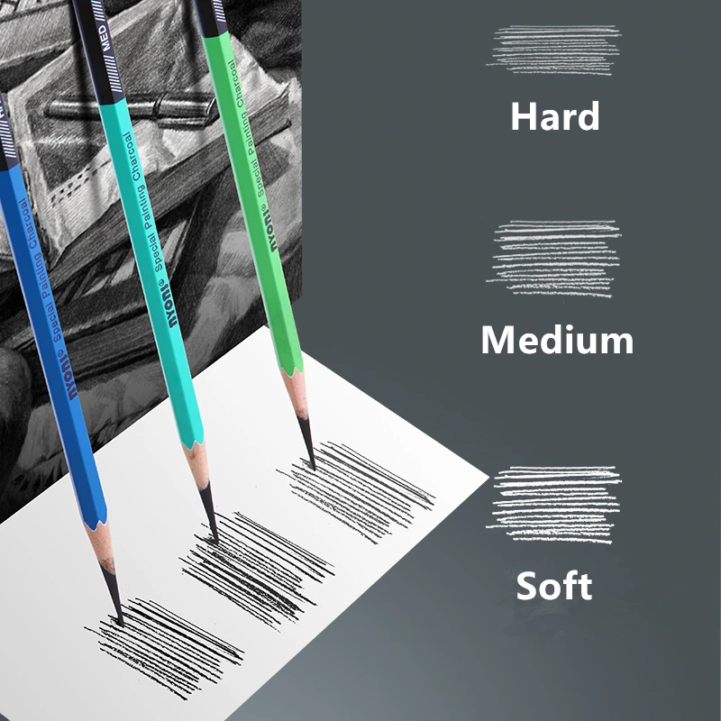 10pcs 14B Sketch Charcoal Pencil Soft Medium Hard Professional Art Tools Painting Supplies Drawing Pencils Art Supplies