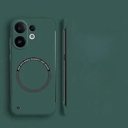 Ultra - Thin Frameless Magnetic Phone Case with Matte Hard Back Cover and Wireless Charging Compatibility (Green)