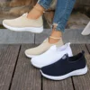 2025 New Summer Mesh Breathable Large Women's Casual Shoes Soft Sole Lightweight Women's One Step Single Step Shoes