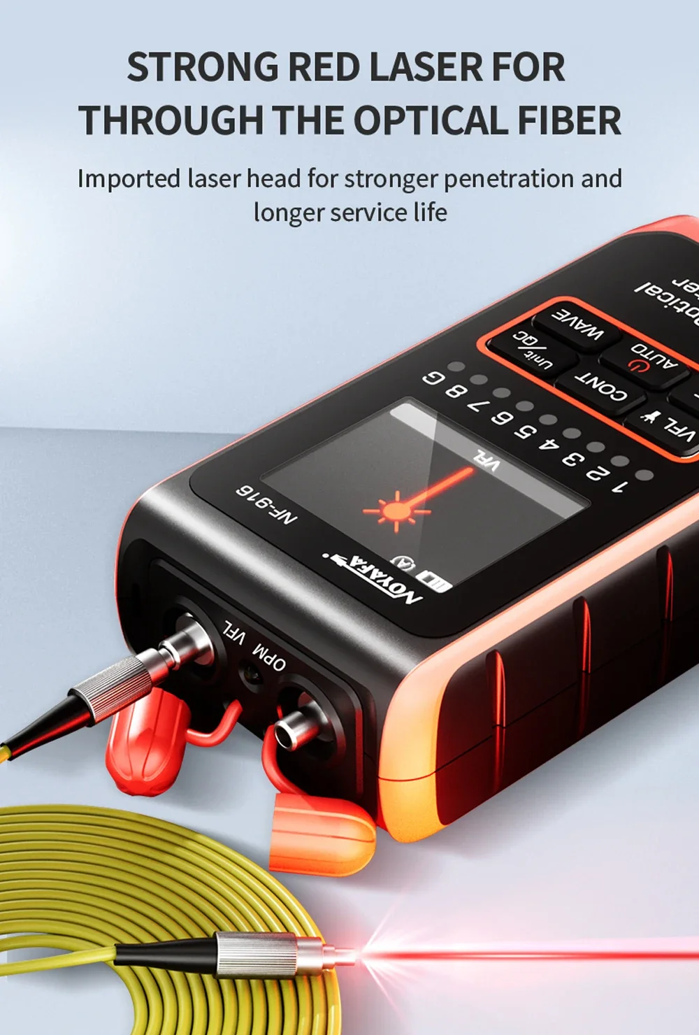 NOYAFA NF-916 Fiber Optical Power Meter VFL REF FC SC ST Visual Fault Locator LC