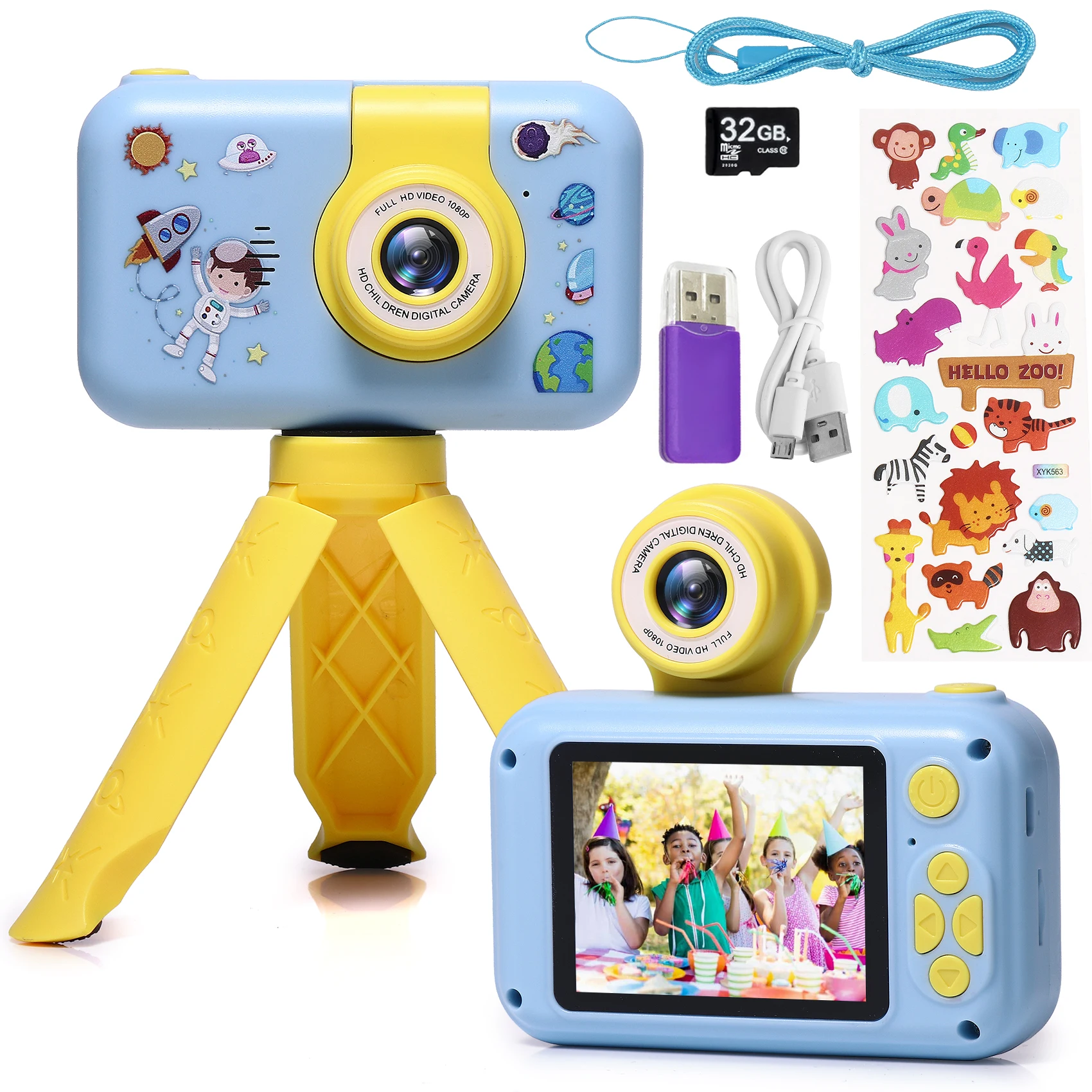 

Mini Camera HD 1080P Kids Digital Camera Educational Toys Children's Selfie Camera Birthday Christmas Gift for Girls Boys