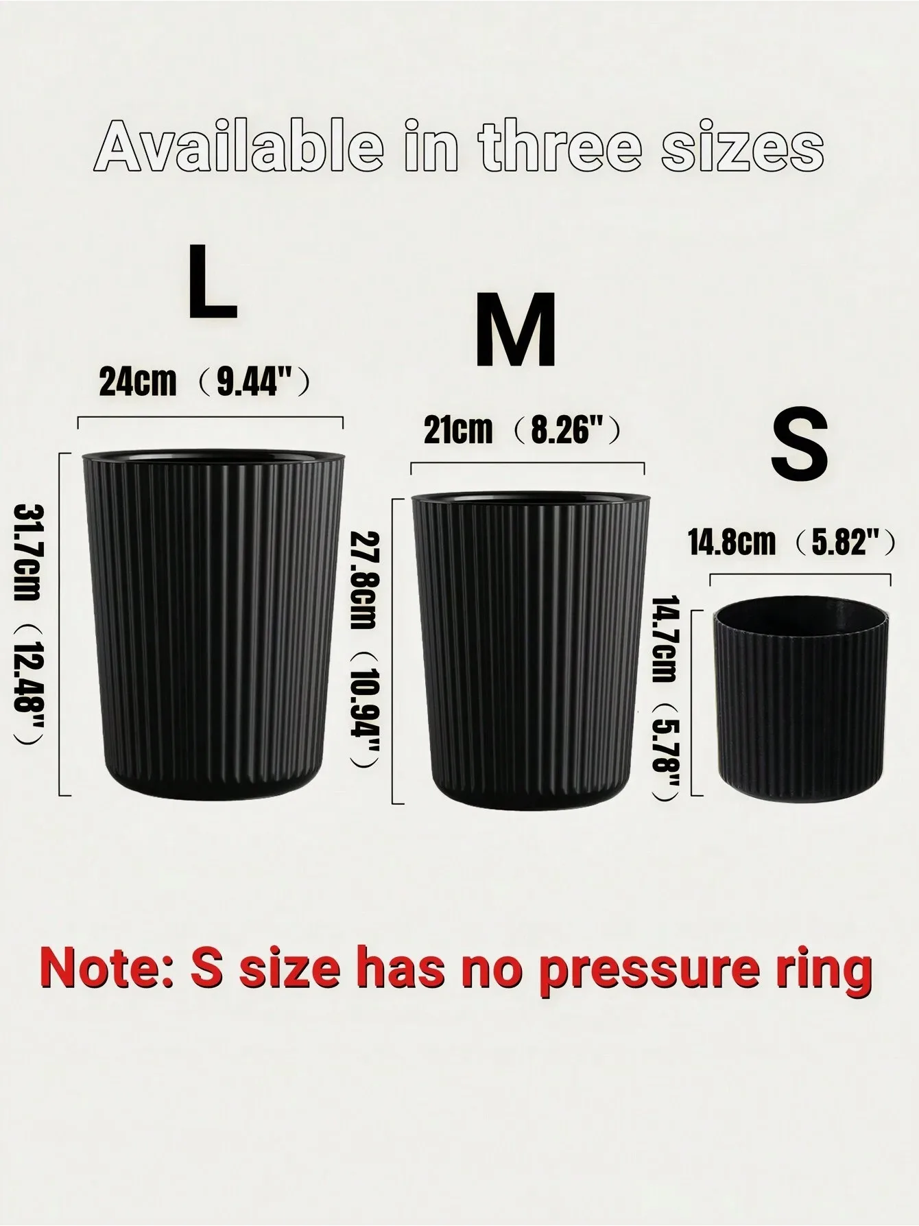 Desktop Trash Can Trash Can 1pc Simple Striped Trash Can for Bedroom Living Room Bathroom Waste Management