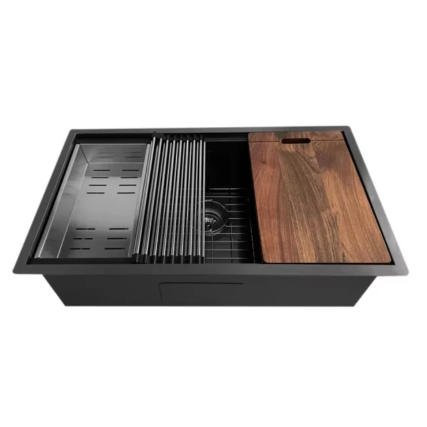 Manufacturer Tariff 3219S(Black) 32* 19* 10" Undermount Stainless Steel Workstation Sink For Kitchen