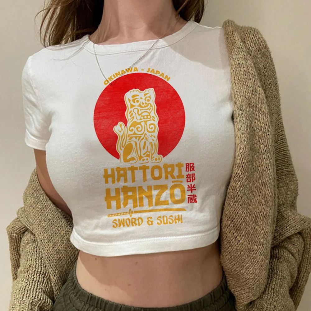 Hattori Hani Vintage Fairycore Streetwear Crop Top Donna Yk2 Graphic Kawai Tshirt