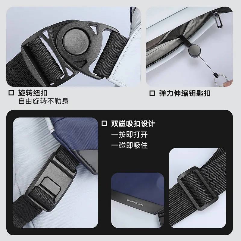 Waterproof Men Shoulder Bag for 11 iPad Travel Business